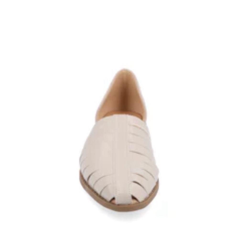These are faux leather, white, size 10 women's Journee Collection sandal.​ - Picture 12 of 12